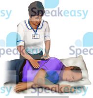 Physiotherapist chest percussion