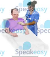 Stroke nurse, check heart, chest