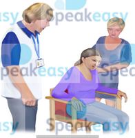 Training carers, moving and handing, physiotherapist