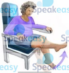 chair exercise leg raise, lift
