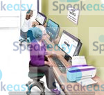 internet computers, cafe, public space, training